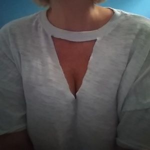 White Free People shirt